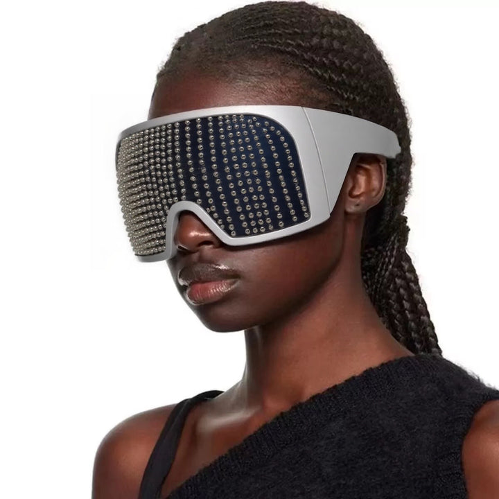 Ladies fashionable ski goggles with rhinestone-encrusted frame Stornfield