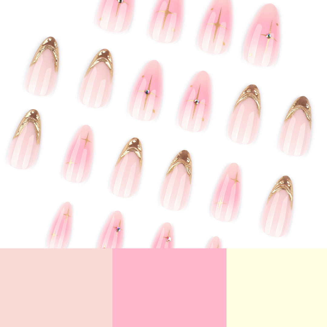 Artistic Nail Extensions with Glamorous Gold Finish Stornfield