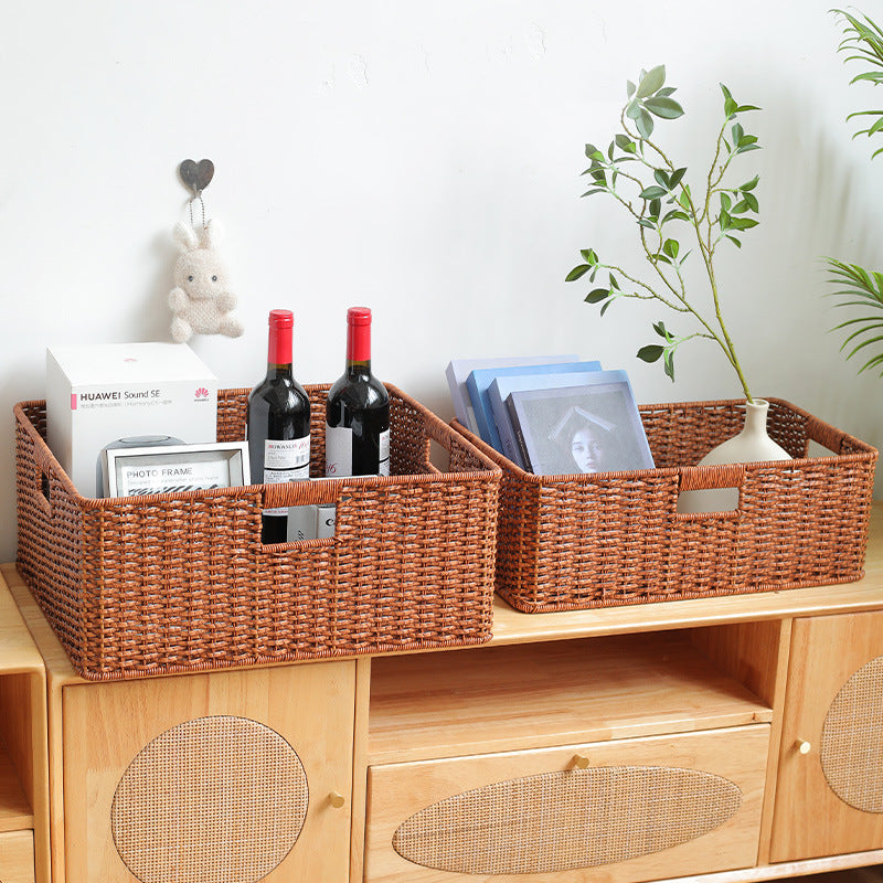 Large Woven Storage Bin with Ergonomic Cutout Handles Stornfield