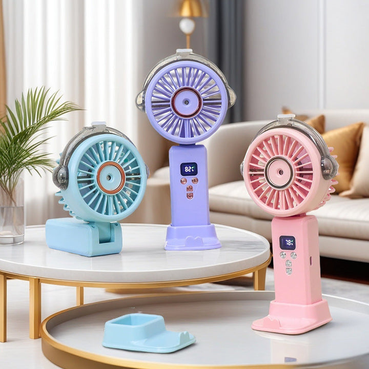 Women Portable Water Sprayer Fan with Digital Control Stornfield