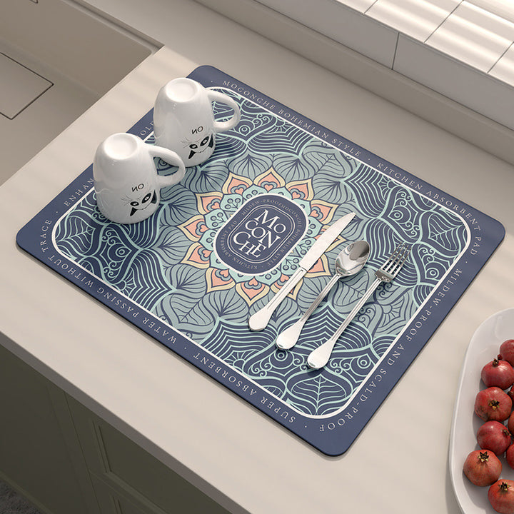 Abstract Mandala Design Kitchen Table Mat