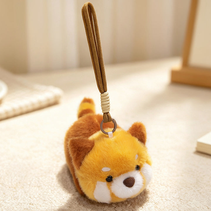 Plush Fox Bag Charm Keychain with Wrist Loop and Soft Faux-Fur Stornfield