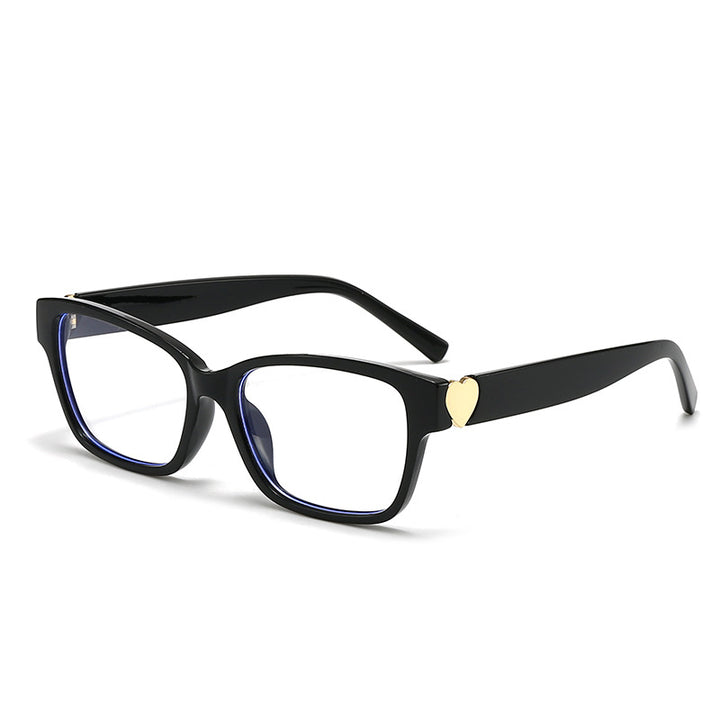 Women's fashionable square sunglasses with heart accents Stornfield