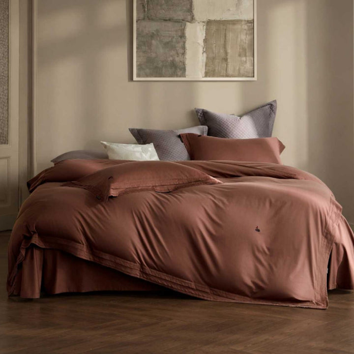 Breathable Long-Staple Cotton Duvet Cover Set with Micro-Embroidered Logo and Envelope Closure