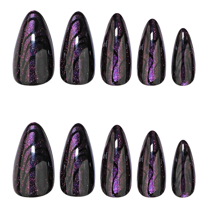 Glamorous artificial nails with sparkling accents Stornfield