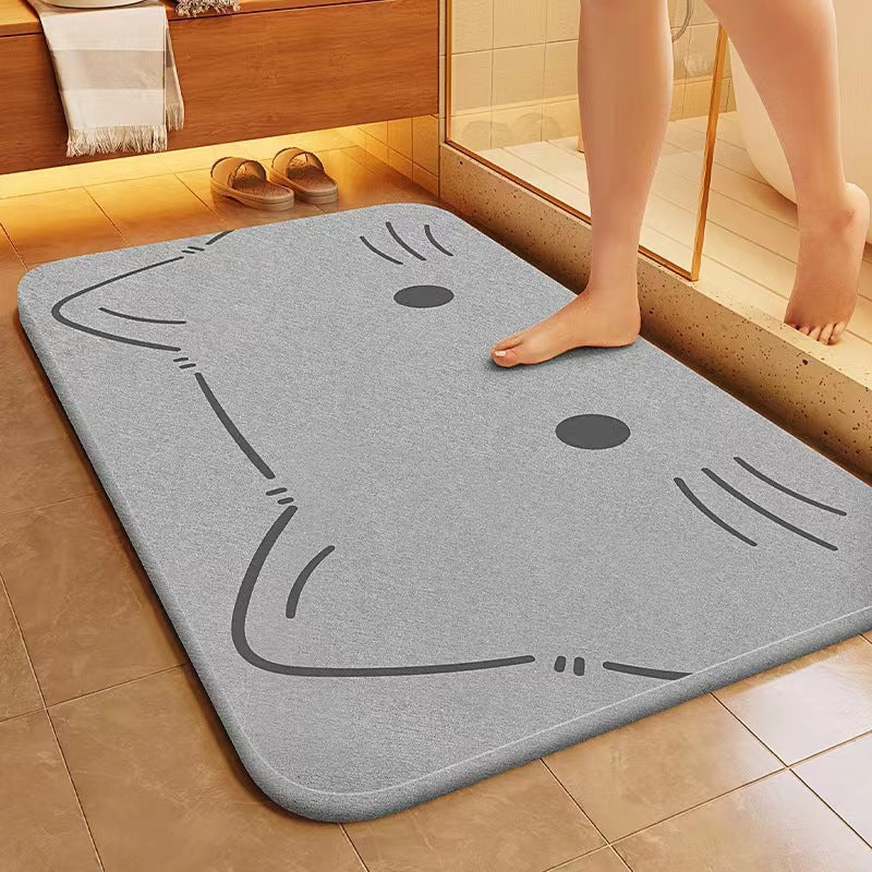 Cute Panda-Themed Plush Bath Mat