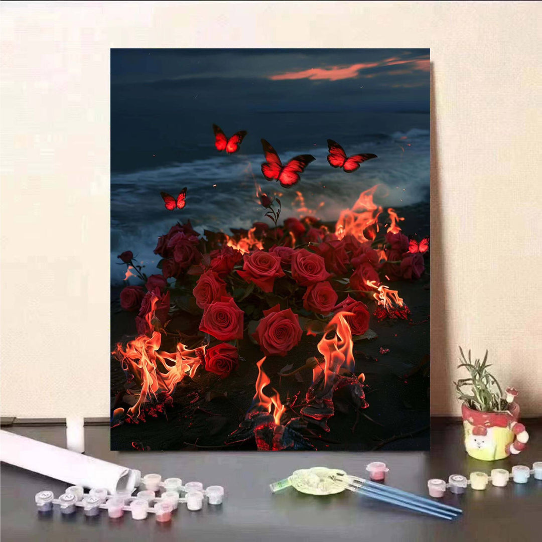 Floral Fantasy Paint by Numbers Wall Art Stornfield