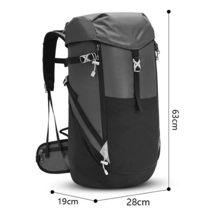 Outdoor backpack with waterproof fabric and many practical compartments Stornfield
