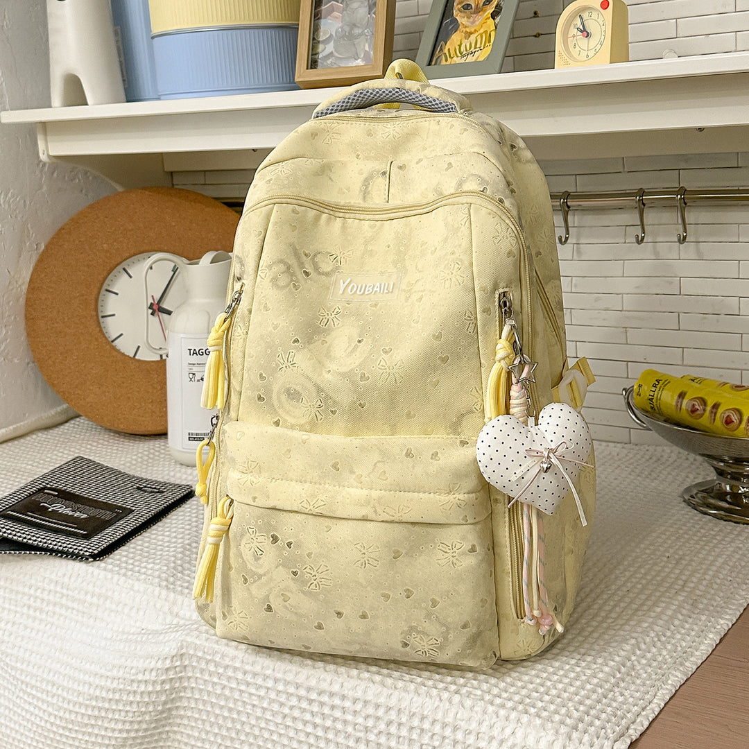 Stylish Floral-Embossed Backpack Stornfield
