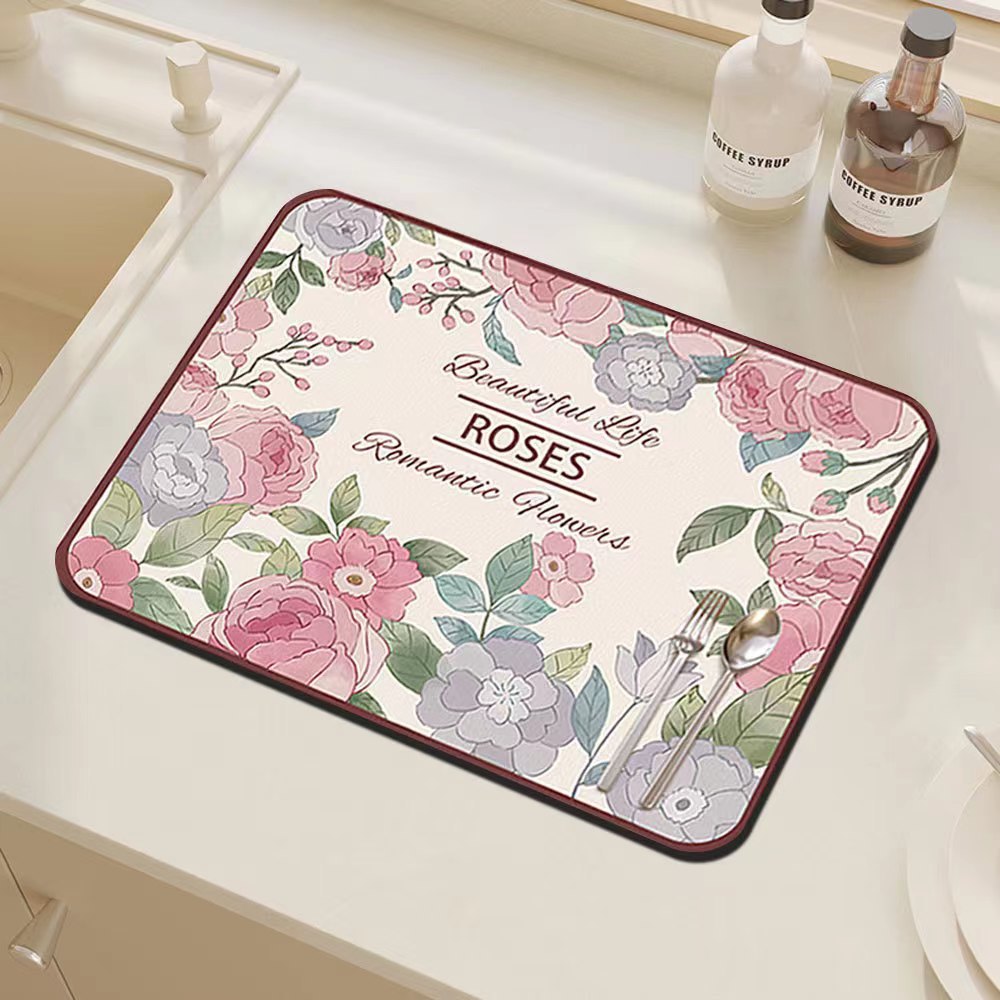Floral Decorative Kitchen Mat Stornfield