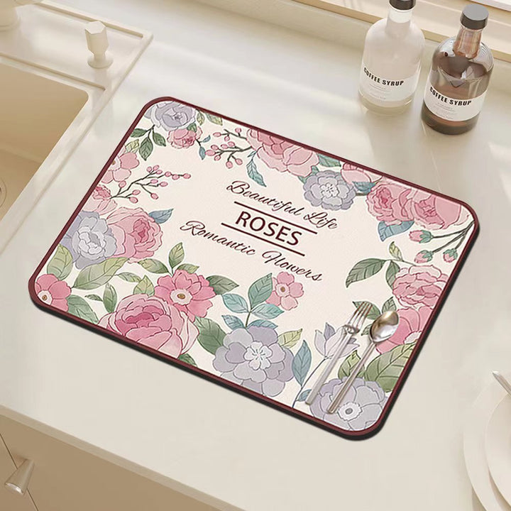 Floral Decorative Kitchen Mat Stornfield