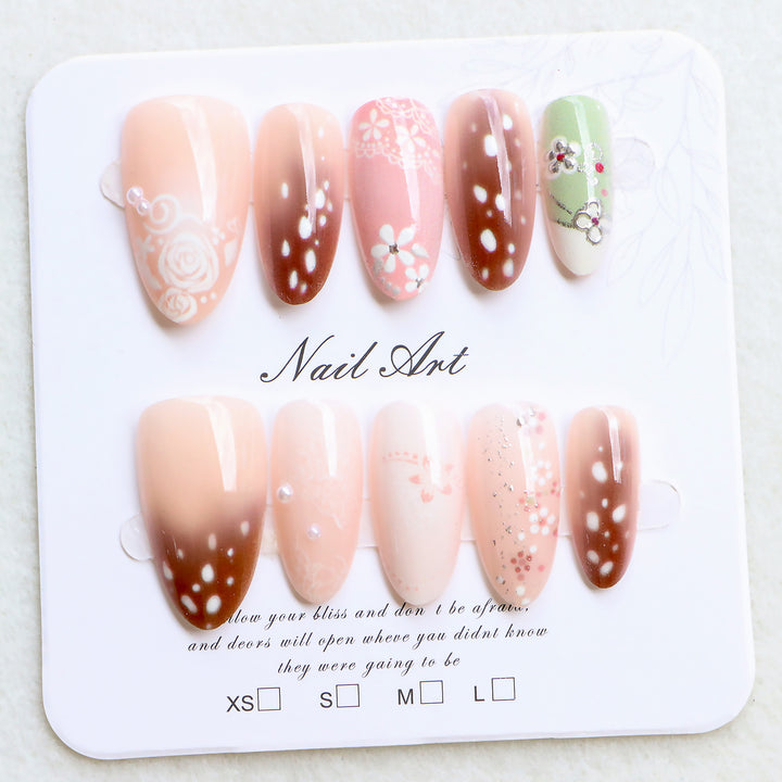 Artistic Floral Press-On Nail Collection Stornfield