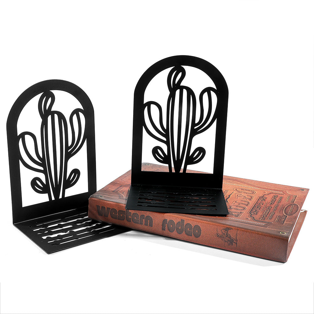 Decorative Cactus-Inspired Bookends