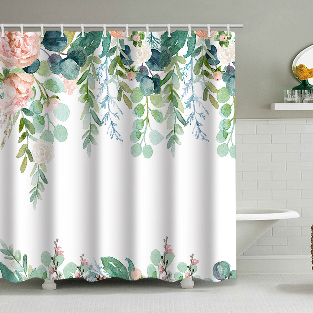 Floral Lavender Pattern Shower Curtain Stornfield