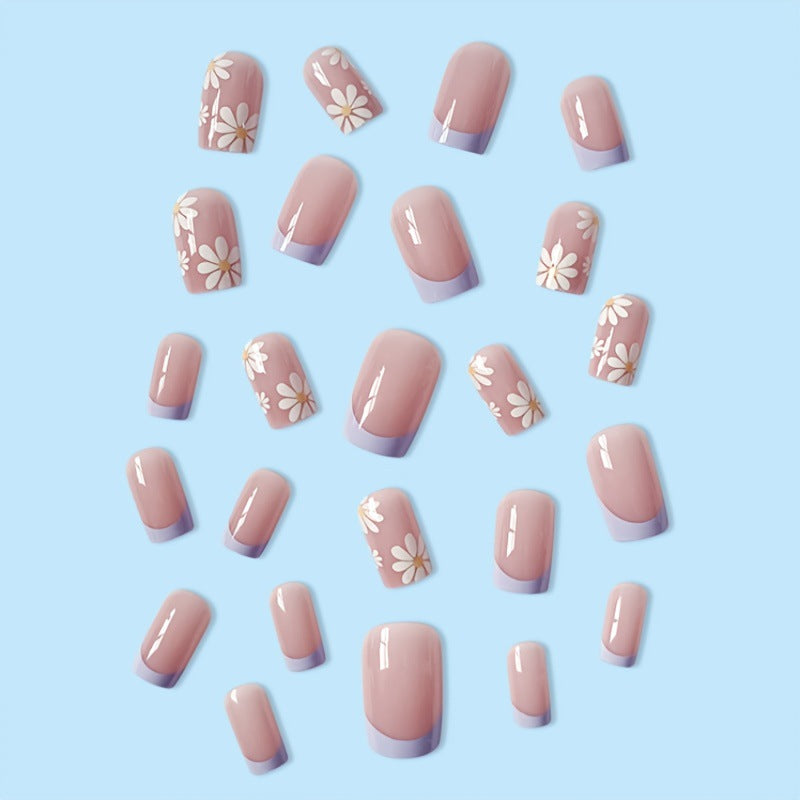 Artistic Floral Acrylic Nail Extensions Stornfield