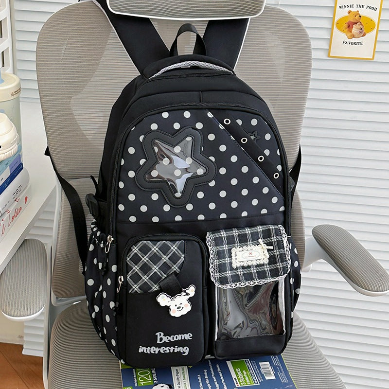 Cute Polka Dot Character Backpack Stornfield