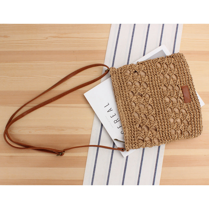 Handbag Made of Braided Natural Material with Adjustable Shoulder Strap Stornfield