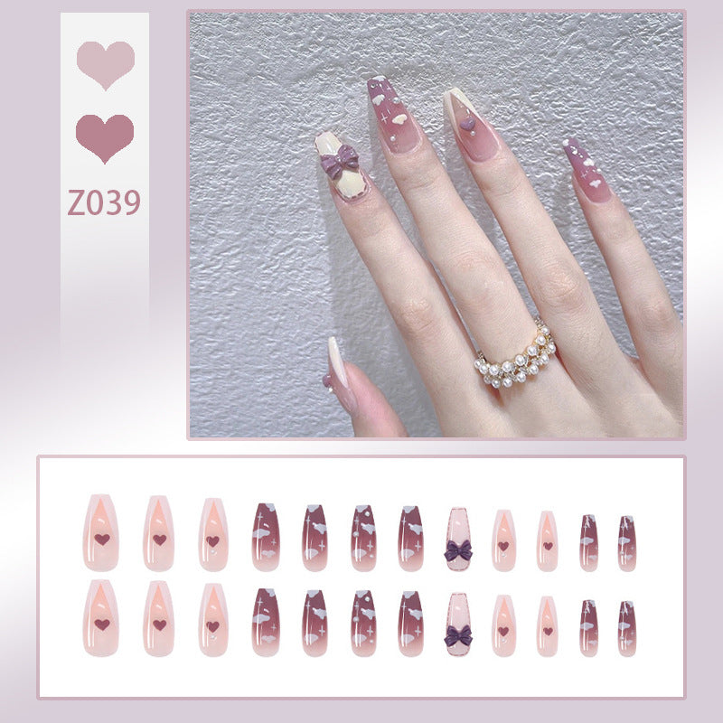 Elegant Decorative Press-On Nail Set