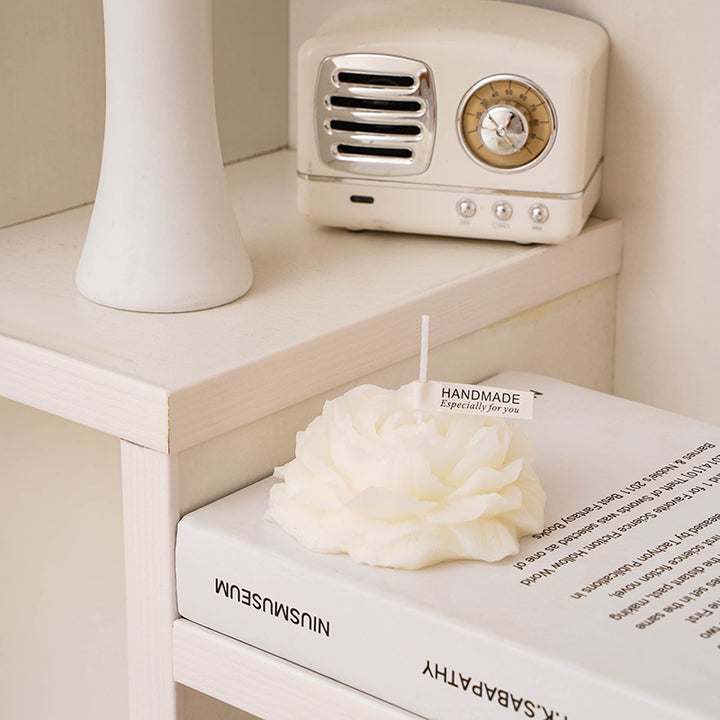 Handcrafted Floral Rose Soap Bar with Sculpted Petal Design