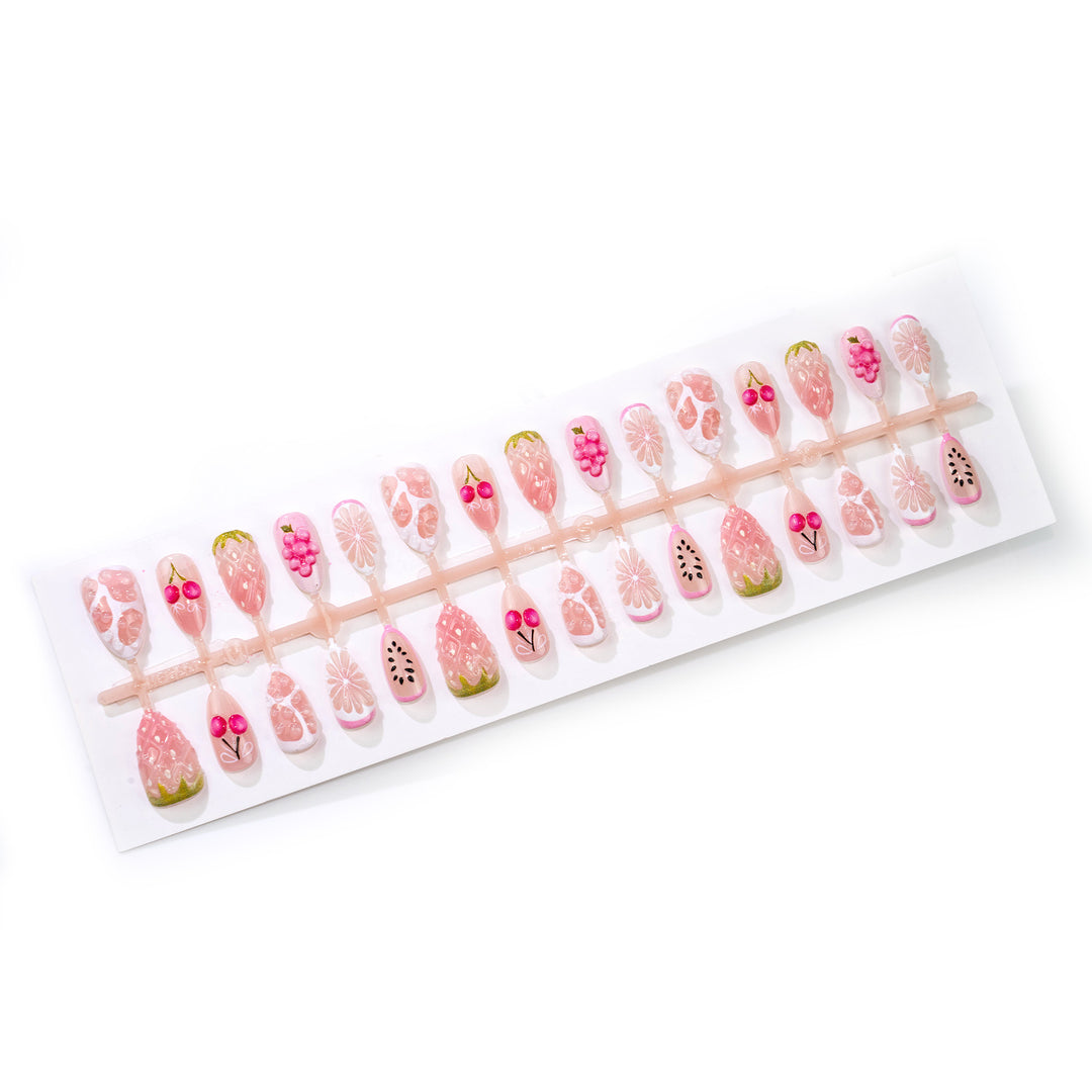 Artistic Fruit-Inspired Press-On Nail Set Stornfield