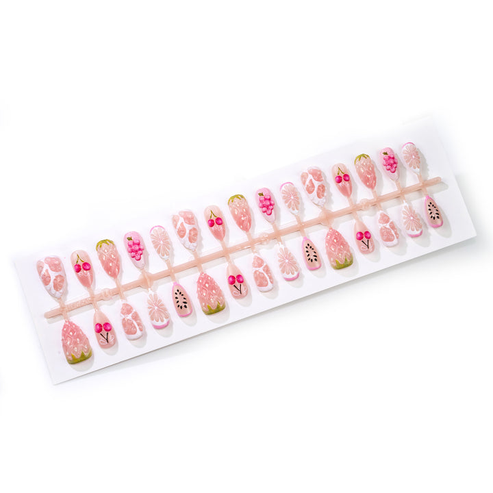 Artistic Fruit-Inspired Press-On Nail Set Stornfield