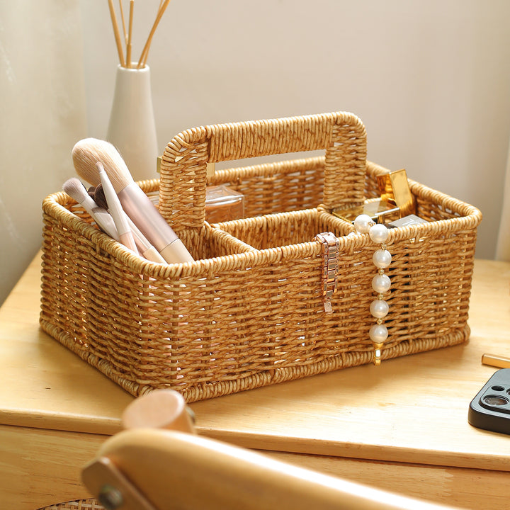 Unisex storage basket with compartments and practical carrying handle Stornfield