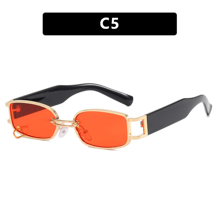 Women's fashionable sunglasses with innovative rectangular design and elegant metal accents Stornfield