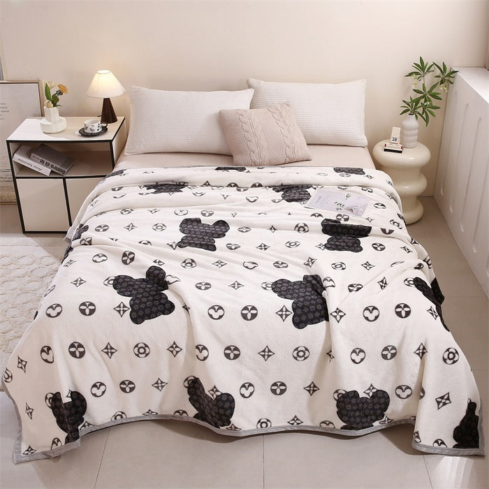 Women soft plush blanket with playful design Stornfield