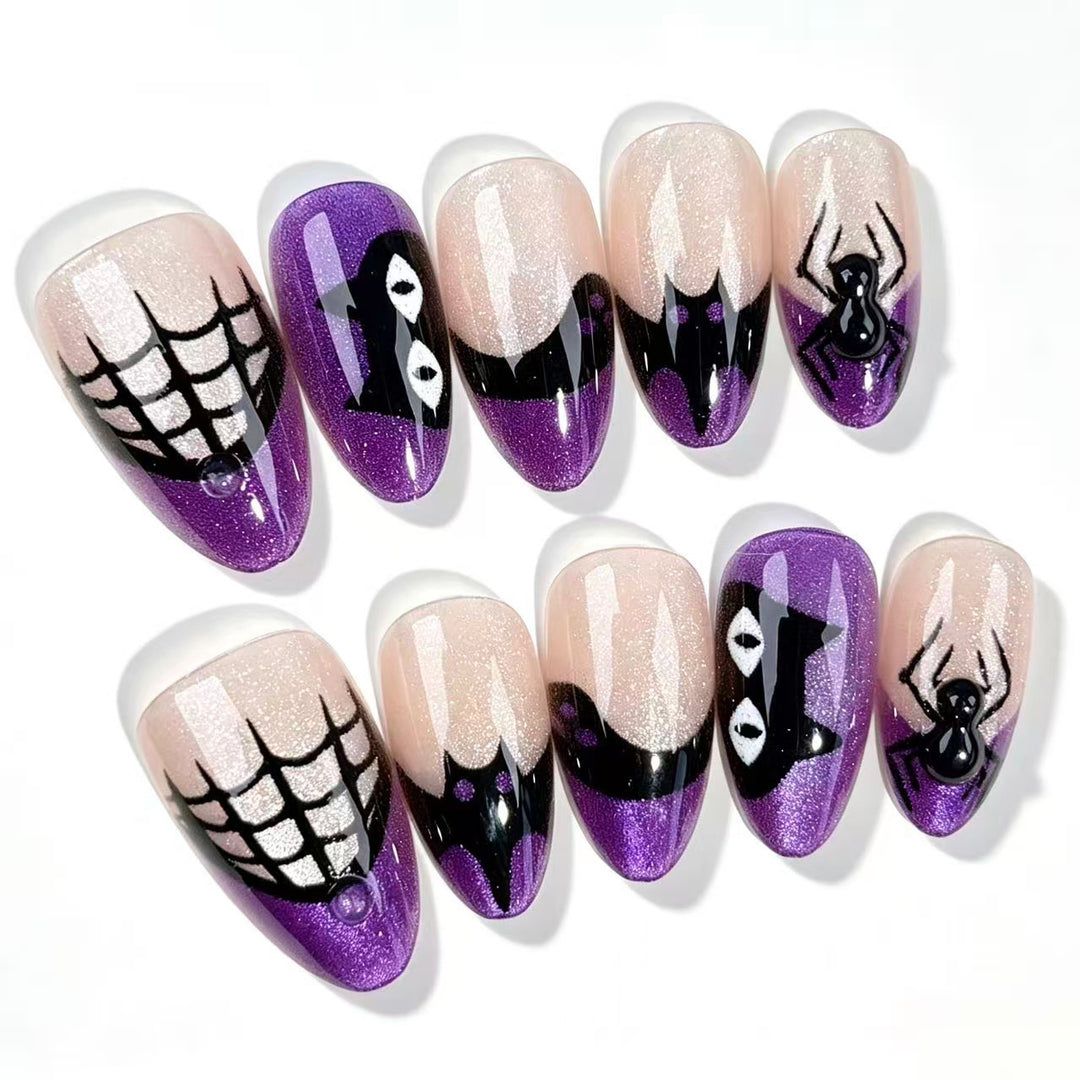 Halloween-Themed Press-On Nail Art Kit