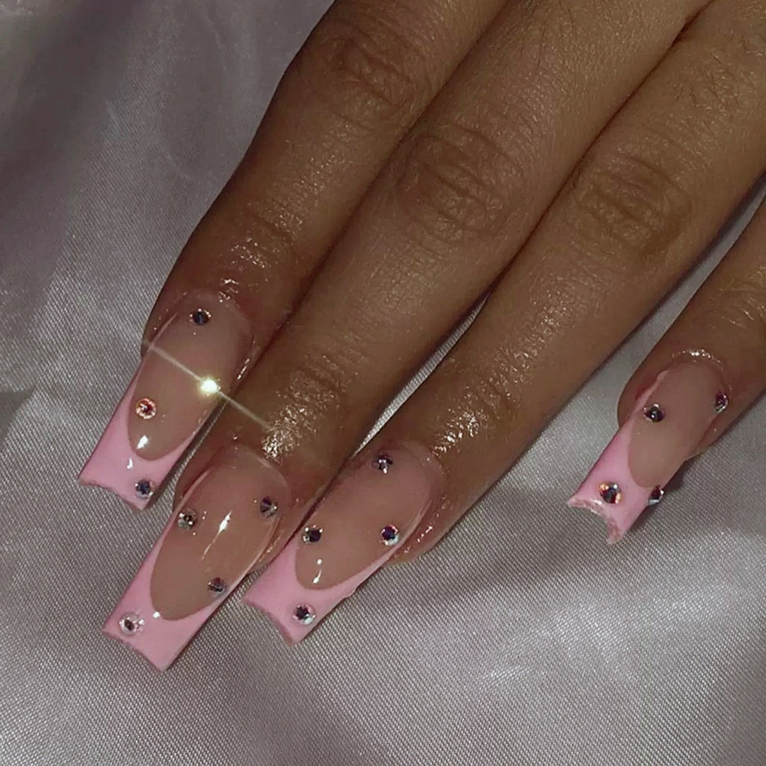 Artificial nail set with glitter and stylish accents Stornfield