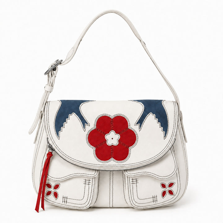 Artisan Floral Embroidered Crossbody Bag
