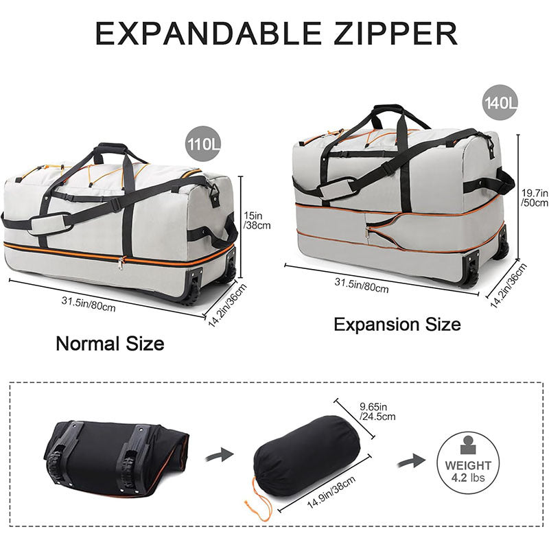 Rolling Travel Duffle Bag with Adaptive Wheels Stornfield