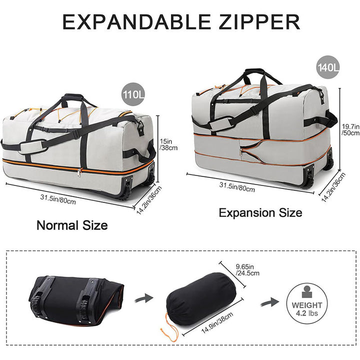 Rolling Travel Duffle Bag with Adaptive Wheels Stornfield