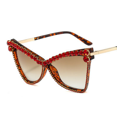 Ladies extravagant oversized sunglasses with gemstones Stornfield