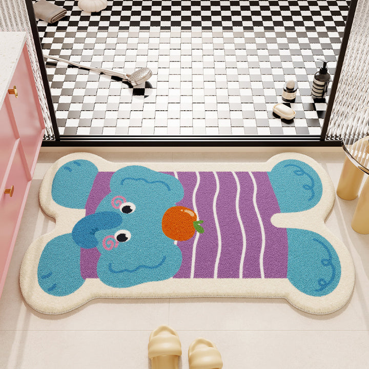 Plush Bear-Shaped Bath Mat