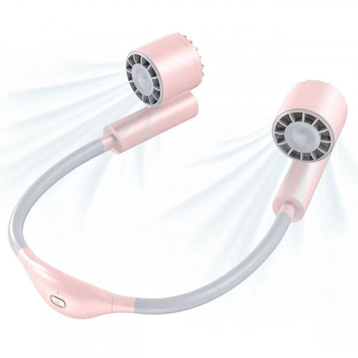 Cooling hands-free bladeless neck fan with adjustable gooseneck and rechargeable battery Stornfield
