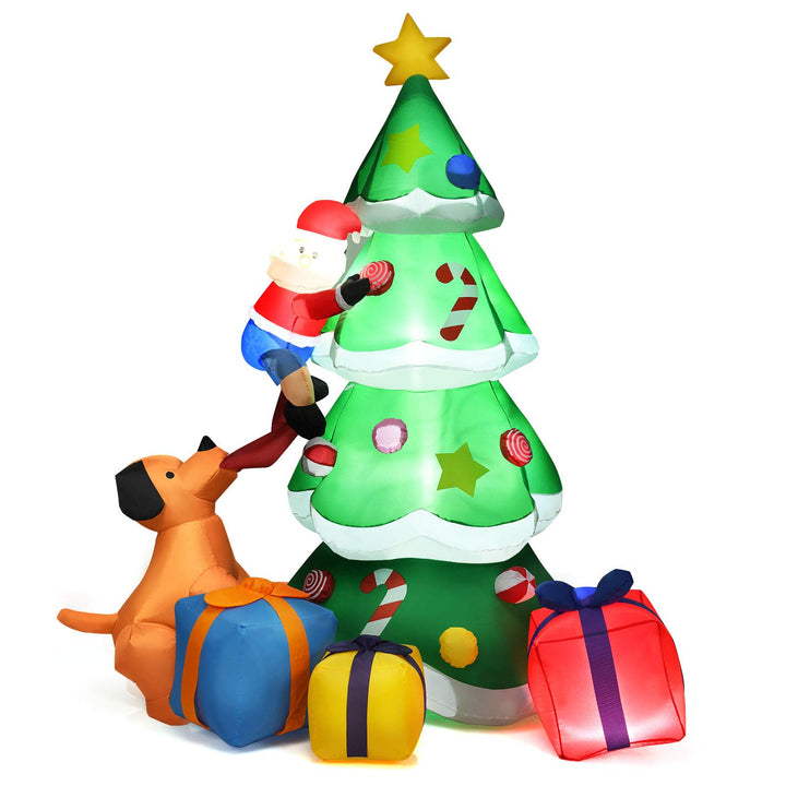 Inflatable Christmas tree with figures