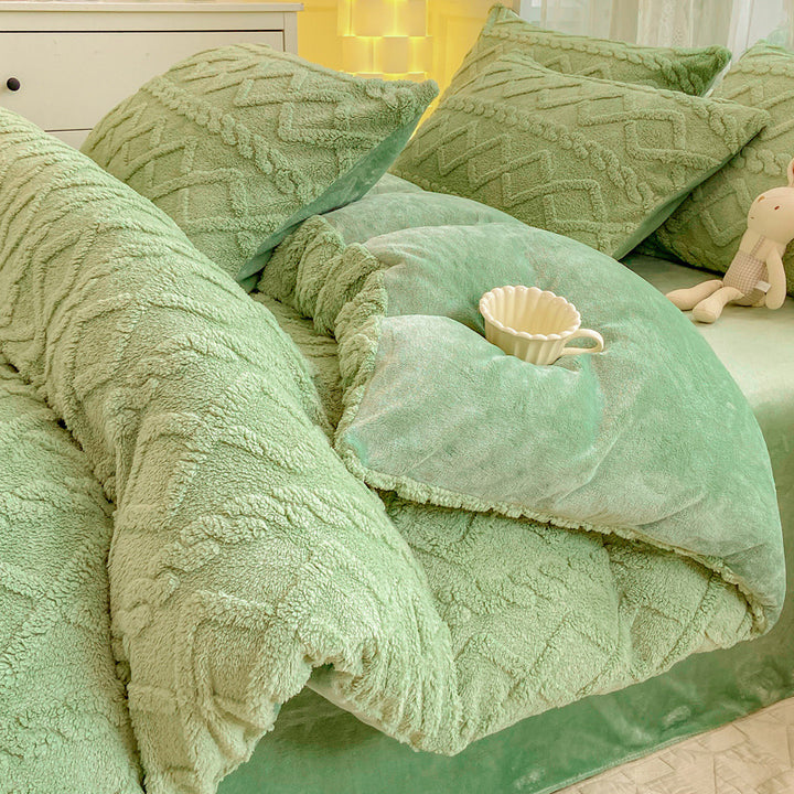 Cozy Textured Plush Blanket