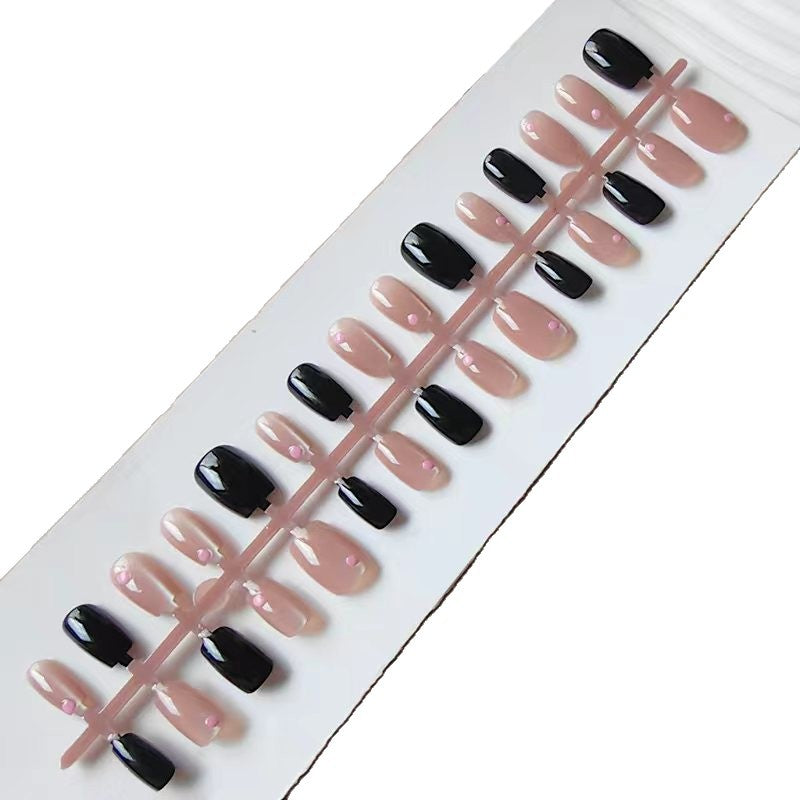 Artificial nails in elegant black-pink design Stornfield
