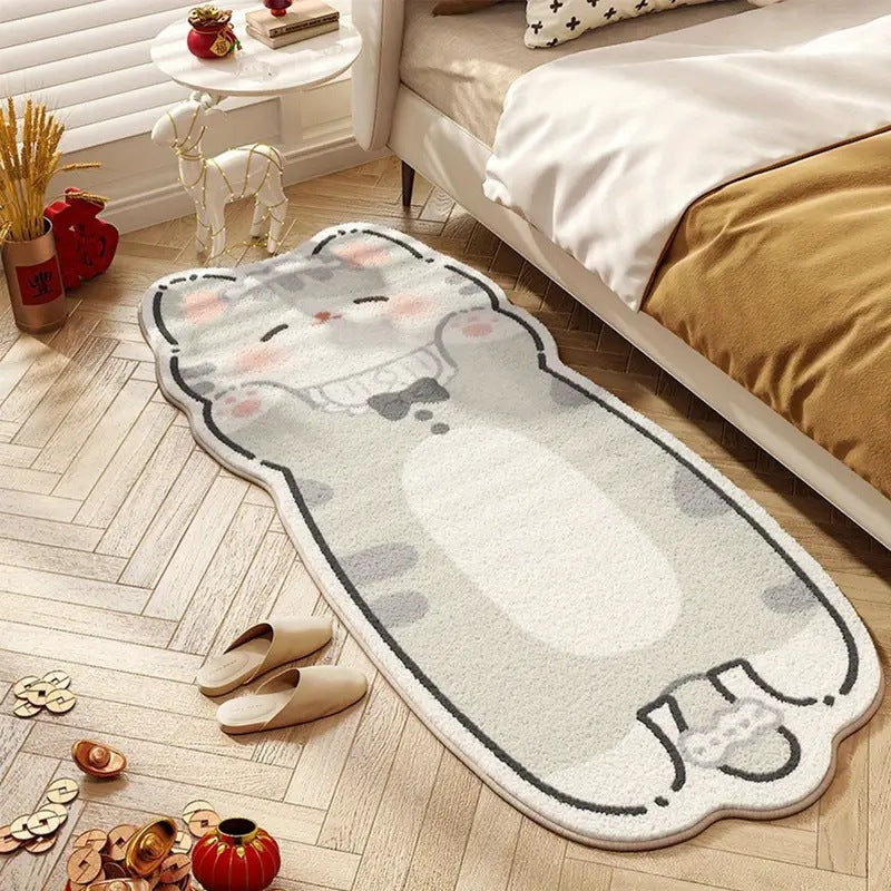 Playful Cartoon Cat Area Rug