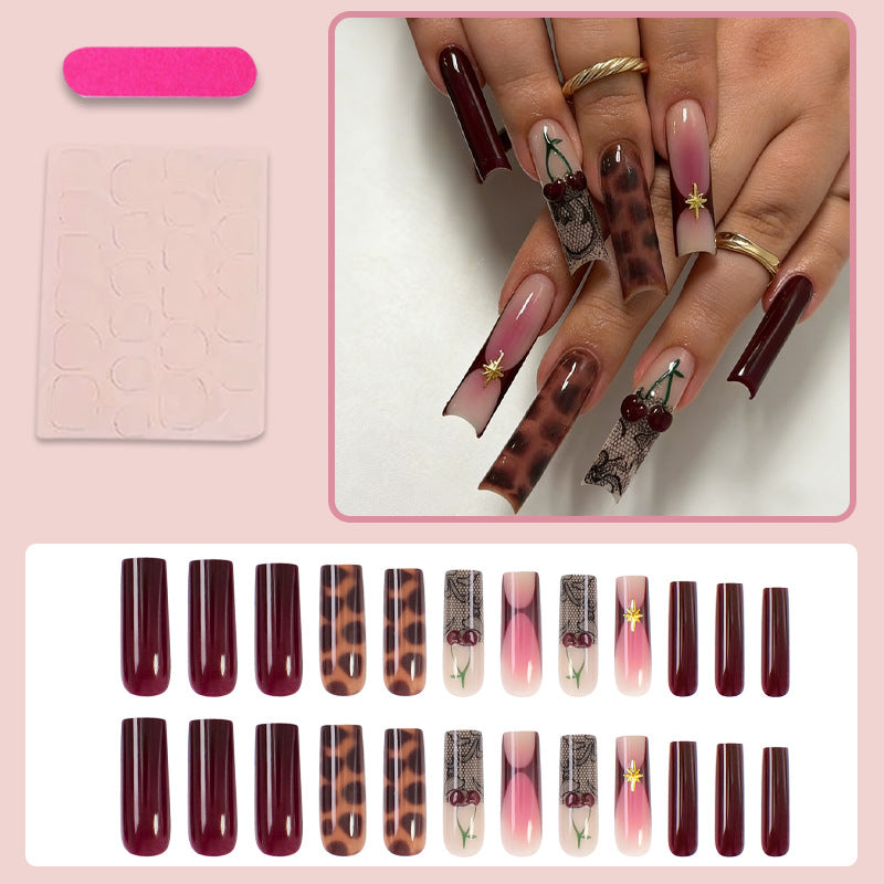 Artificial nail set with creative designs and glitter Stornfield