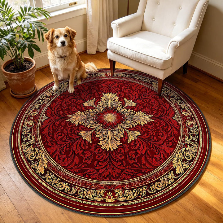 Ornate Round Area Rug