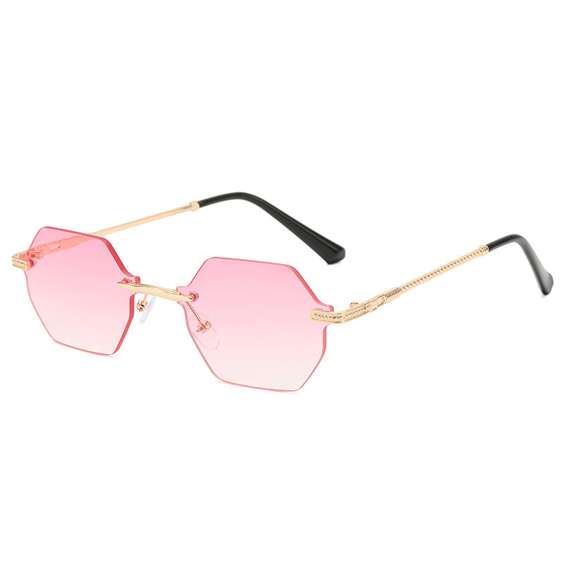 Women's hexagonal designer sunglasses with high-quality metal frame Stornfield