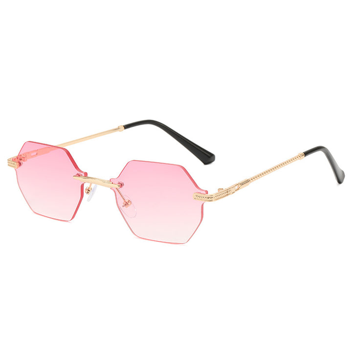 Women's hexagonal designer sunglasses with high-quality metal frame Stornfield