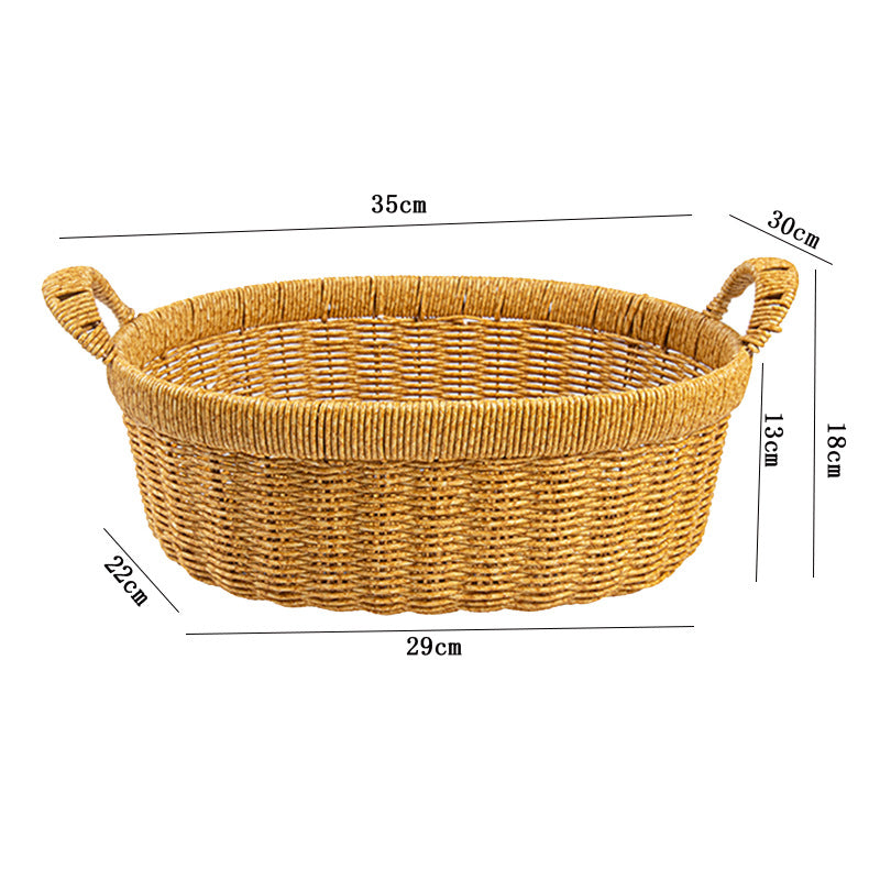Handwoven Oval Storage Basket Stornfield