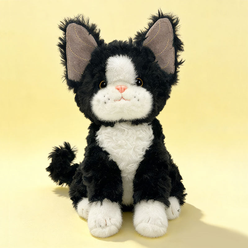 Plush Sitting Tuxedo Cat Collectible Cuddle Toy Stornfield