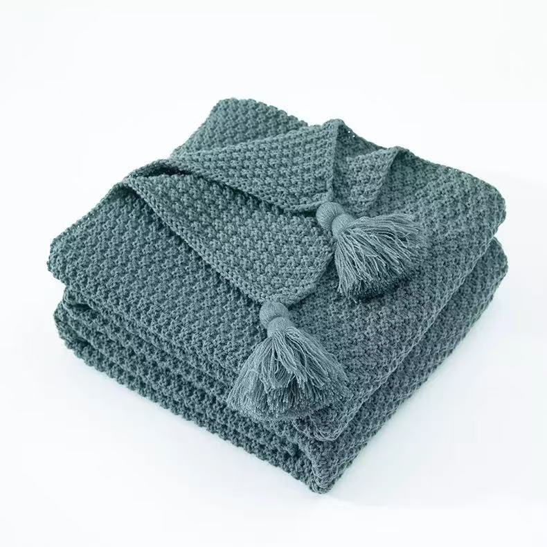 Premium Textured Knit Throw Blanket