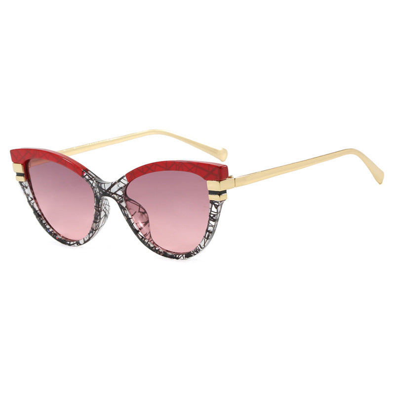 Ladies Cat-Eye Sunglasses with Elegant Metal Accents Stornfield