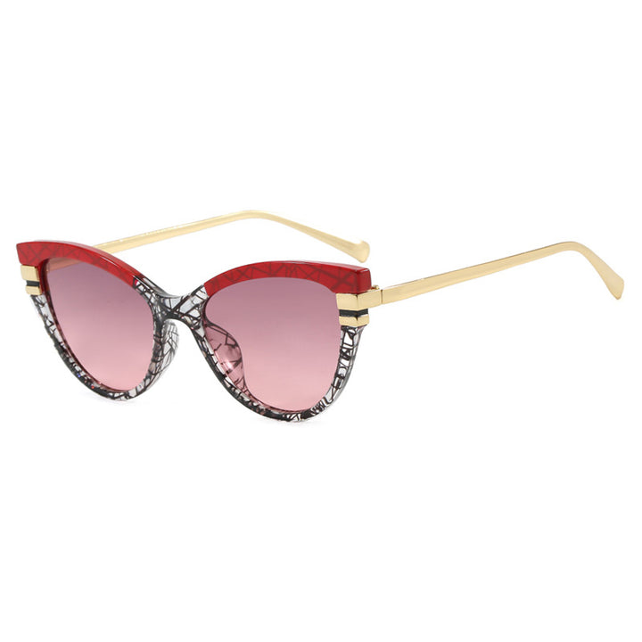 Ladies Cat-Eye Sunglasses with Elegant Metal Accents Stornfield