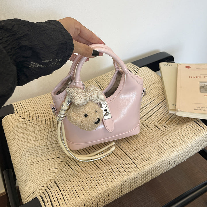 Cute & Quirky Plush Bear Accent Handbag
